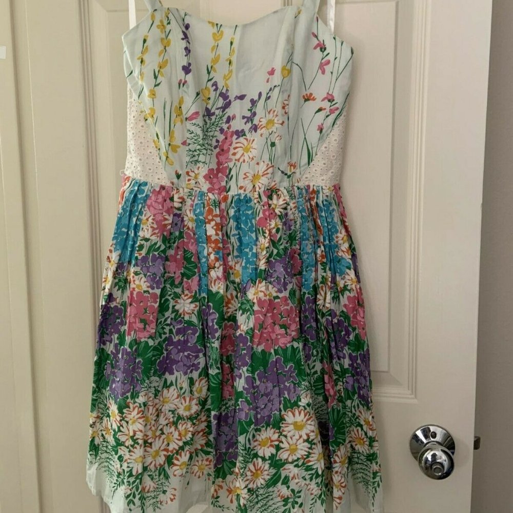 ASOS Oasis Dress with Climbing Floral Print - Fit & Flare Skater Dress - Small 4